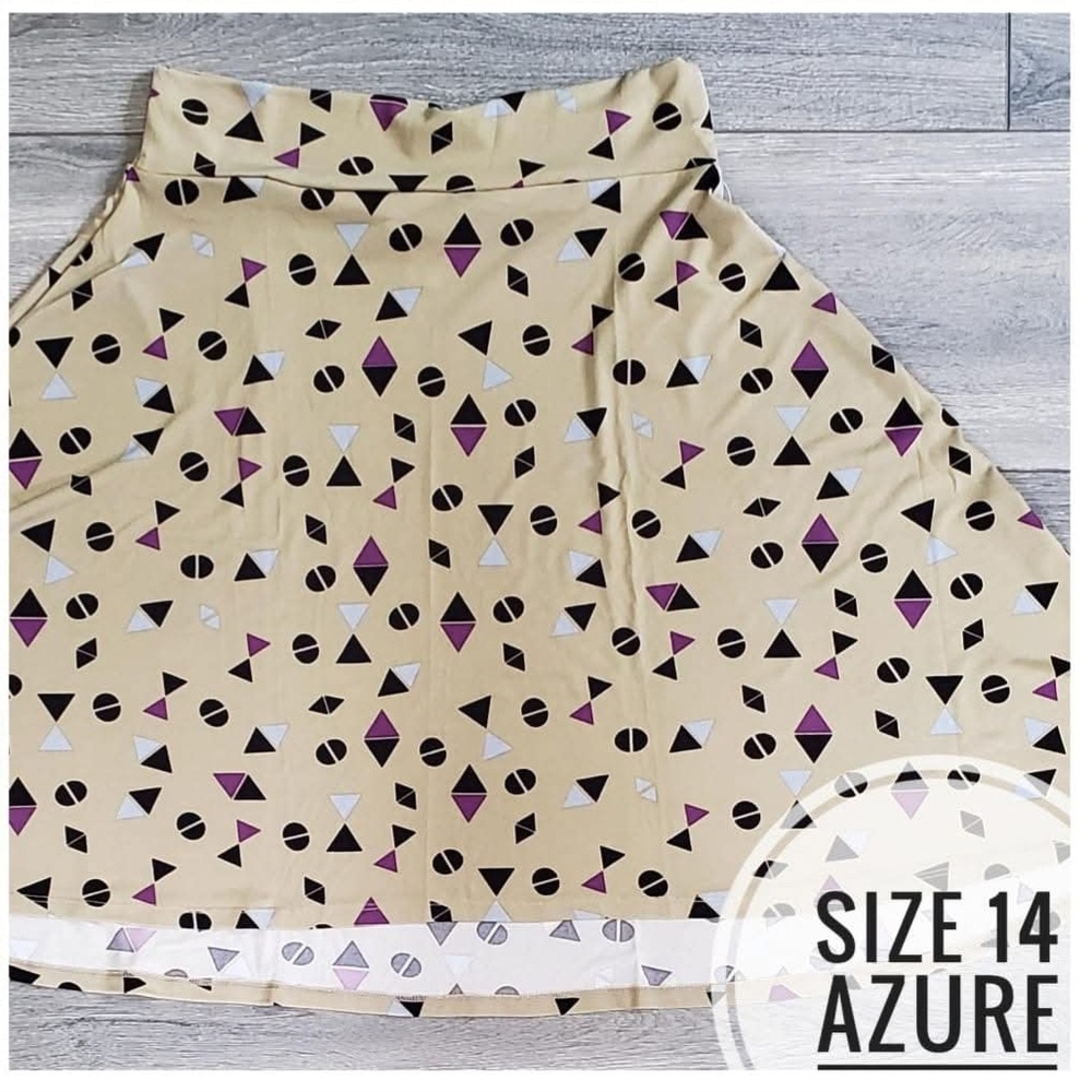 LuLaRoe Geometric Tan Skirt